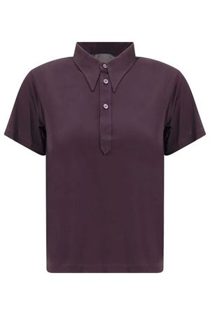 Polo con bottoni marrone MAISON MARGIELA | S51GL0062M20134358